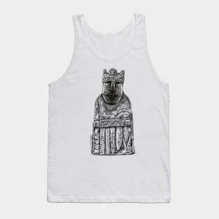 Oseberg Chess King: A Unique Twist on the Classic Lewis Chessmen Design Tank Top